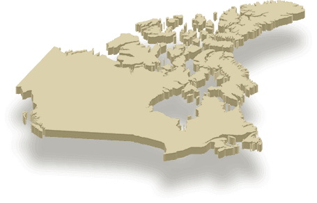 Canada flag and landmarks